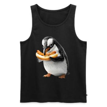 Penguin - Men's Premium Organic Tank Top - black - Front - Michal (187cm)