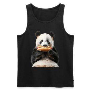 Panda - Débardeur bio Premium Homme - noir - Devant - AI Model Male 178 light (178cm)