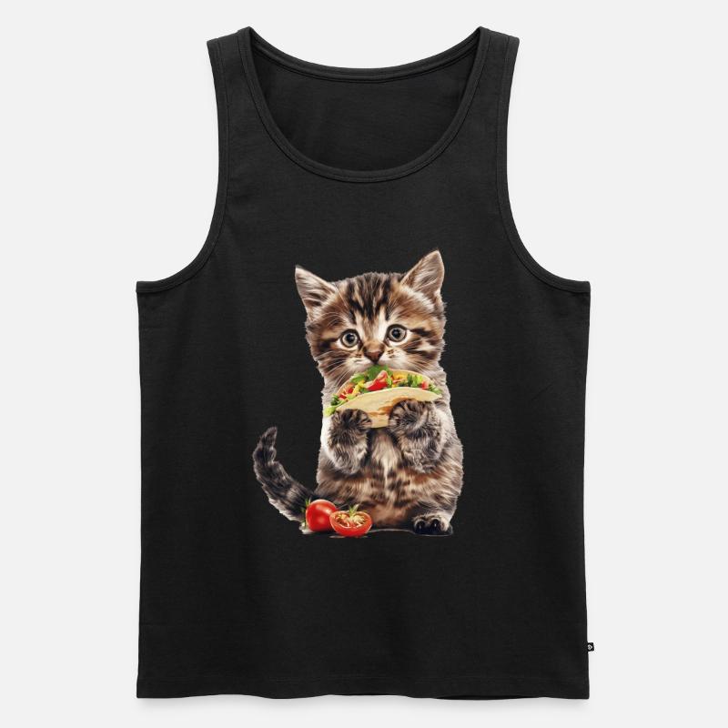 Katze - Männer Premium Bio Tank Top - Schwarz
