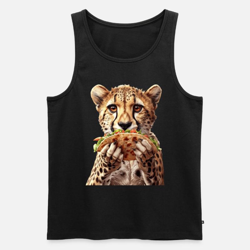 Gepard - Männer Premium Bio Tank Top - Schwarz