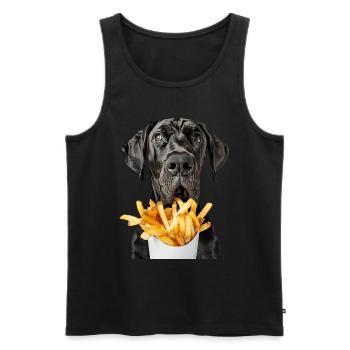 Great Dane - Men's Premium Organic Tank Top - black - Front - AI Model Male 178 light (178cm)