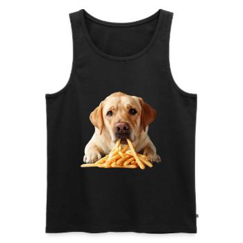 Labrador Retriever - Männer Premium Bio Tank Top - Schwarz - Vorne - Michal (187cm)
