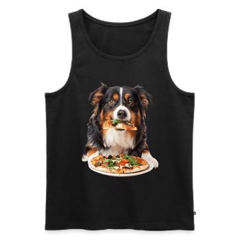 Australischer Schäferhund - Männer Premium Bio Tank Top - Schwarz - Vorne - AI Model Male 178 light (178cm)