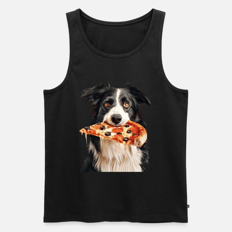 Border Collie - Männer Premium Bio Tank Top - Schwarz