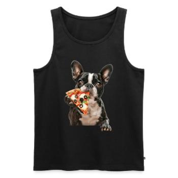 Boston Terrier - Débardeur bio Premium Homme - noir - Devant - AI Model Male 178 light (178cm)