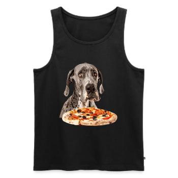 Great Dane - Men's Premium Organic Tank Top - black - Front - AI Model Male 178 light (178cm)