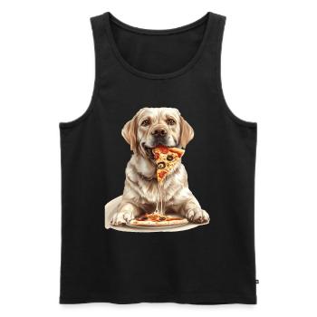 Labrador Retriever - Männer Premium Bio Tank Top - Schwarz - Vorne - Michal (187cm)