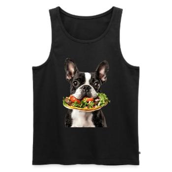 Boston Terrier - Débardeur bio Premium Homme - noir - Devant - AI Model Male 178 light (178cm)