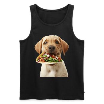 Labrador Retriever - Männer Premium Bio Tank Top - Schwarz - Vorne - Michal (187cm)