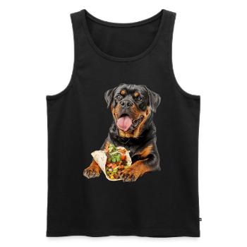 Rottweiler - Débardeur bio Premium Homme - noir - Devant - AI Model Male 178 light (178cm)