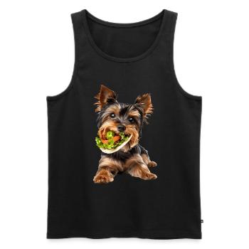 Yorkshire Terrier - Männer Premium Bio Tank Top - Schwarz - Vorne - AI Model Male 178 light (178cm)