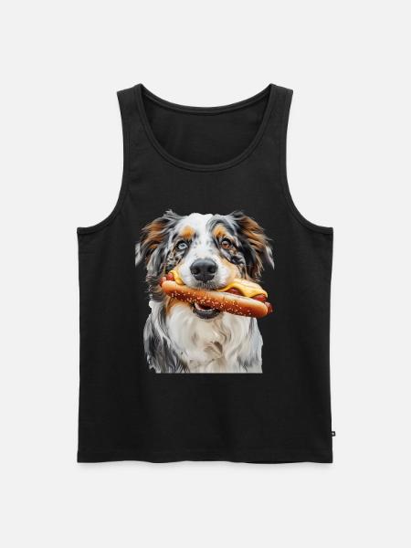 Australian Shepherd - Men's Premium Organic Tank Top - black