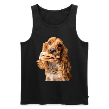 Cocker Spaniel - Men's Premium Organic Tank Top - black - Front - AI Model Male 178 light (178cm)