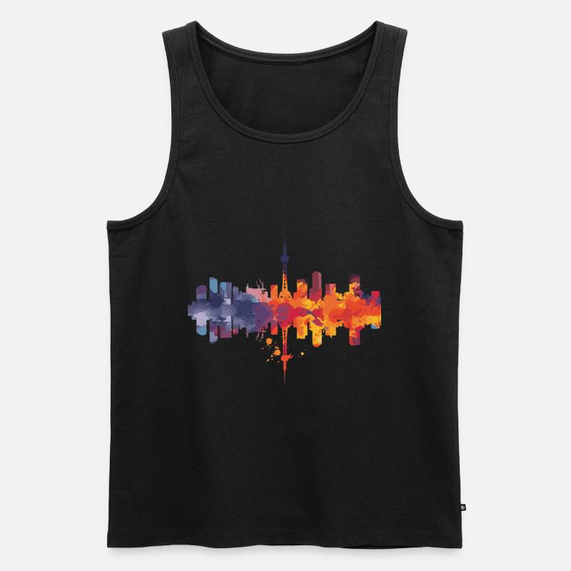 Sagamihara - Männer Premium Bio Tank Top - Schwarz