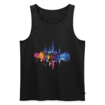Ratibor - Men's Premium Organic Tank Top - black - Front - Michal (187cm)