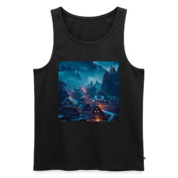 Japan - Männer Premium Bio Tank Top - Schwarz - Vorne - AI Model Male 178 light (178cm)