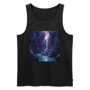 Japan - Männer Premium Bio Tank Top - Schwarz - Vorne - AI Model Male 178 light (178cm)