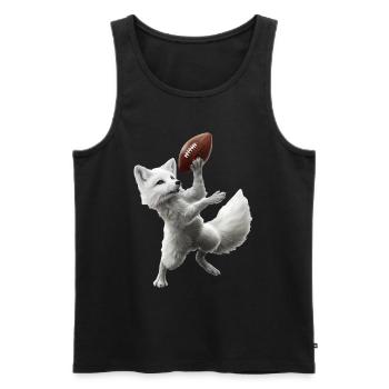 Arctic Fox Football - Men's Premium Organic Tank Top - black - Front - AI Model Male 178 light (178cm)