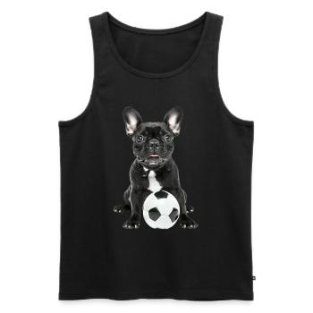 Bouledogue français - Débardeur bio Premium Homme - noir - Devant - Michal (187cm)