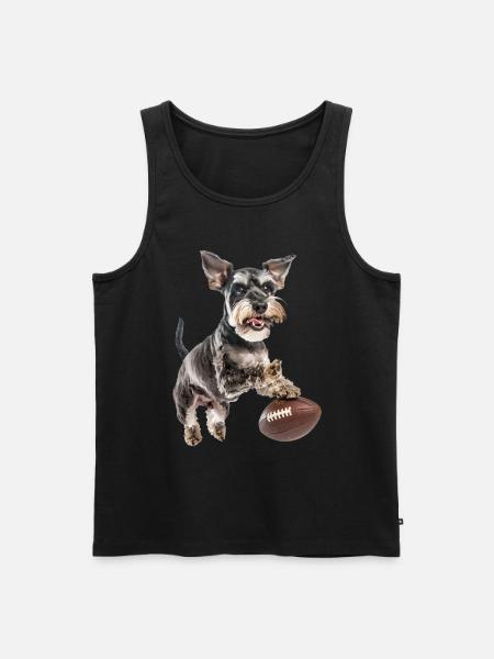 Zwergschnauzer - Männer Premium Bio Tank Top - Schwarz
