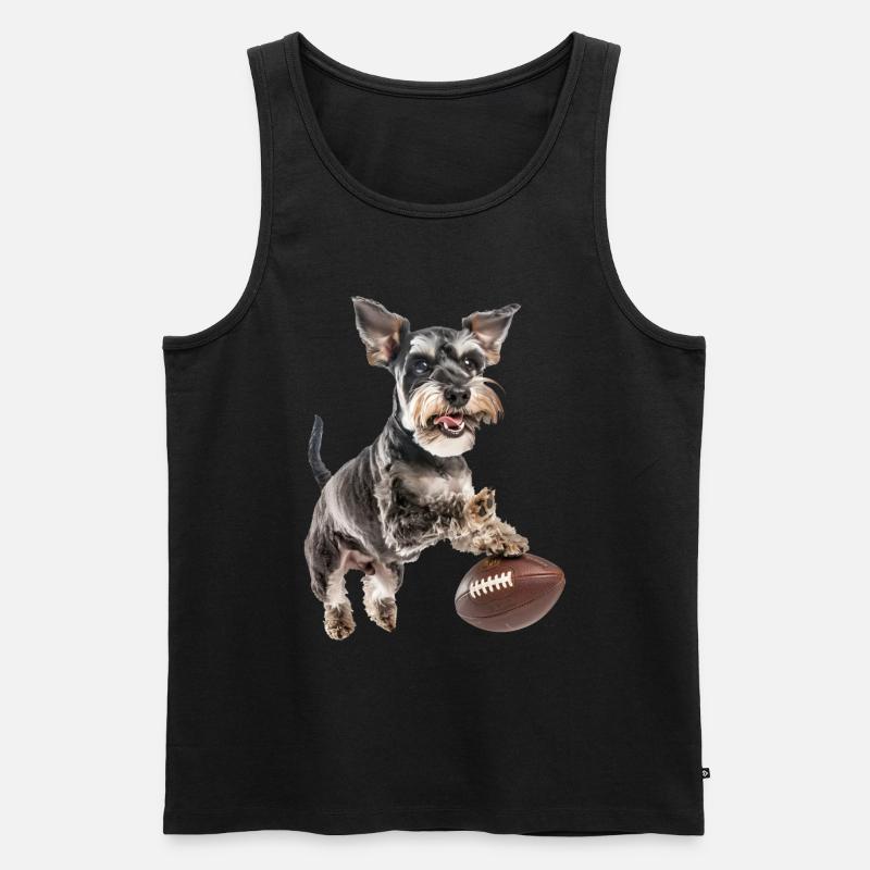 Zwergschnauzer - Männer Premium Bio Tank Top - Schwarz