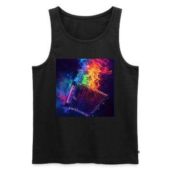 Akkordeon - Männer Premium Bio Tank Top - Schwarz - Vorne - Michal (187cm)
