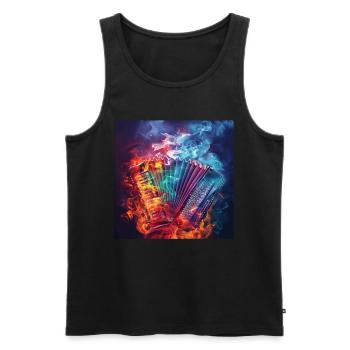 Akkordeon - Männer Premium Bio Tank Top - Schwarz - Vorne - Michal (187cm)