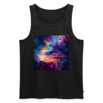 Percussion - Men's Premium Organic Tank Top - black - Front - Michal (187cm)