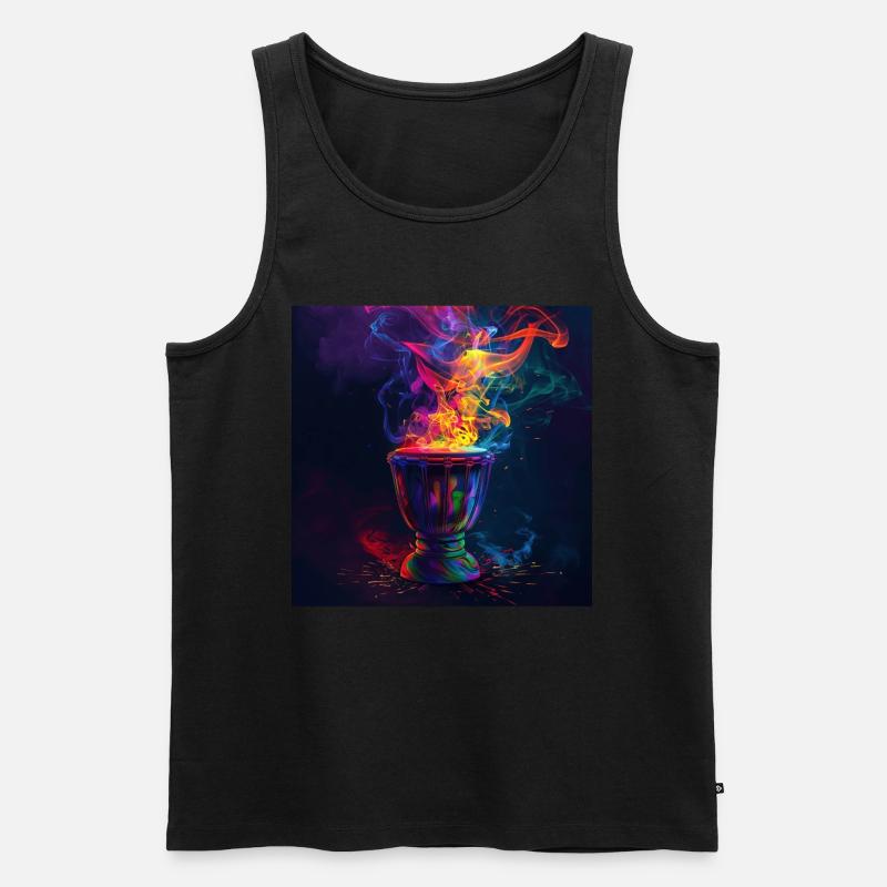 Schlagzeug - Männer Premium Bio Tank Top - Schwarz