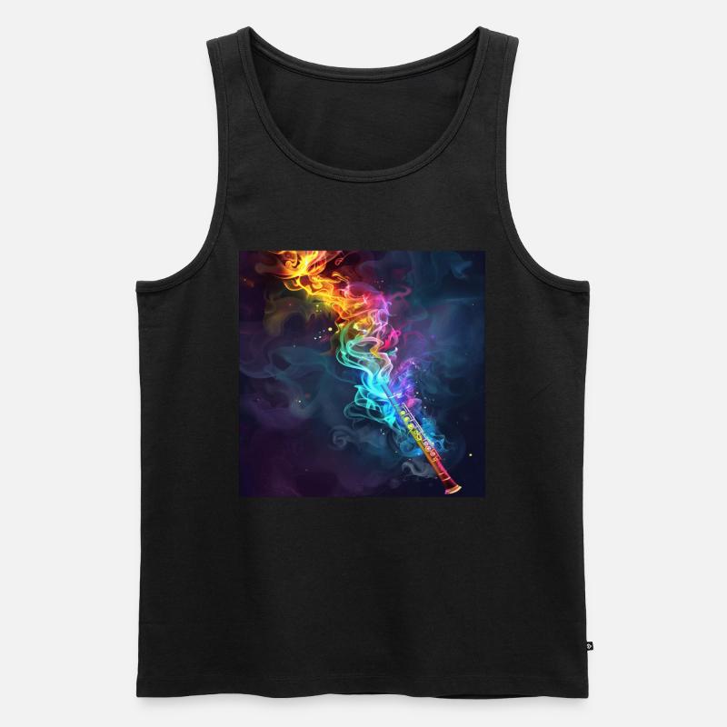 Querflöte - Männer Premium Bio Tank Top - Schwarz