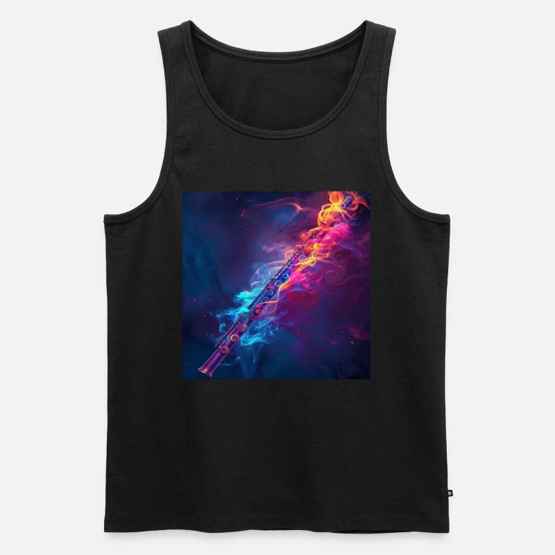 Querflöte - Männer Premium Bio Tank Top - Schwarz