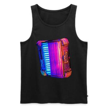 Akkordeon - Männer Premium Bio Tank Top - Schwarz - Vorne - AI Model Male 178 light (178cm)