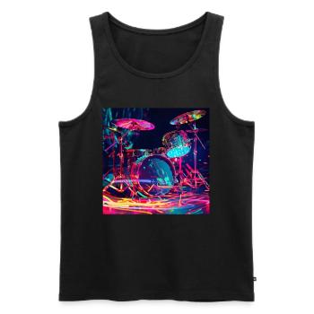 Percussion - Men's Premium Organic Tank Top - black - Front - Michal (187cm)
