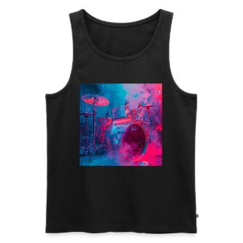 Percussion - Men's Premium Organic Tank Top - black - Front - Michal (187cm)