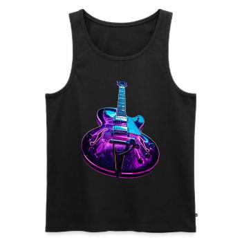 Guitare - Débardeur bio Premium Homme - noir - Devant - AI Model Male 178 light (178cm)