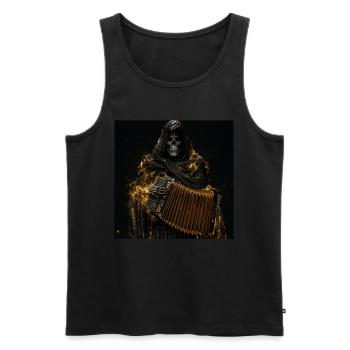 Akkordeon - Männer Premium Bio Tank Top - Schwarz - Vorne - AI Model Male 178 light (178cm)