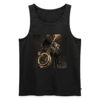 Banjo - Männer Premium Bio Tank Top - Schwarz - Vorne - Michal (187cm)