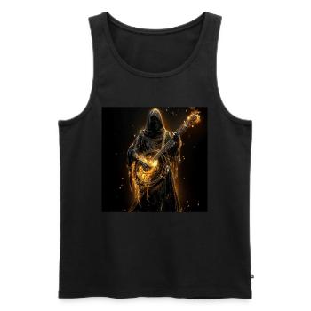 Banjo - Männer Premium Bio Tank Top - Schwarz - Vorne - Michal (187cm)