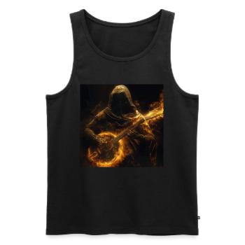 Banjo - Männer Premium Bio Tank Top - Schwarz - Vorne - Michal (187cm)