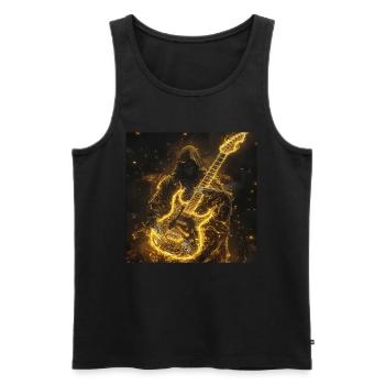 Gitarre - Männer Premium Bio Tank Top - Schwarz - Vorne - Michal (187cm)