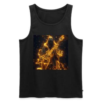 Gitarre - Männer Premium Bio Tank Top - Schwarz - Vorne - Michal (187cm)