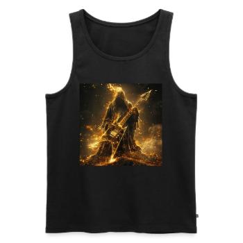 Gitarre - Männer Premium Bio Tank Top - Schwarz - Vorne - Michal (187cm)