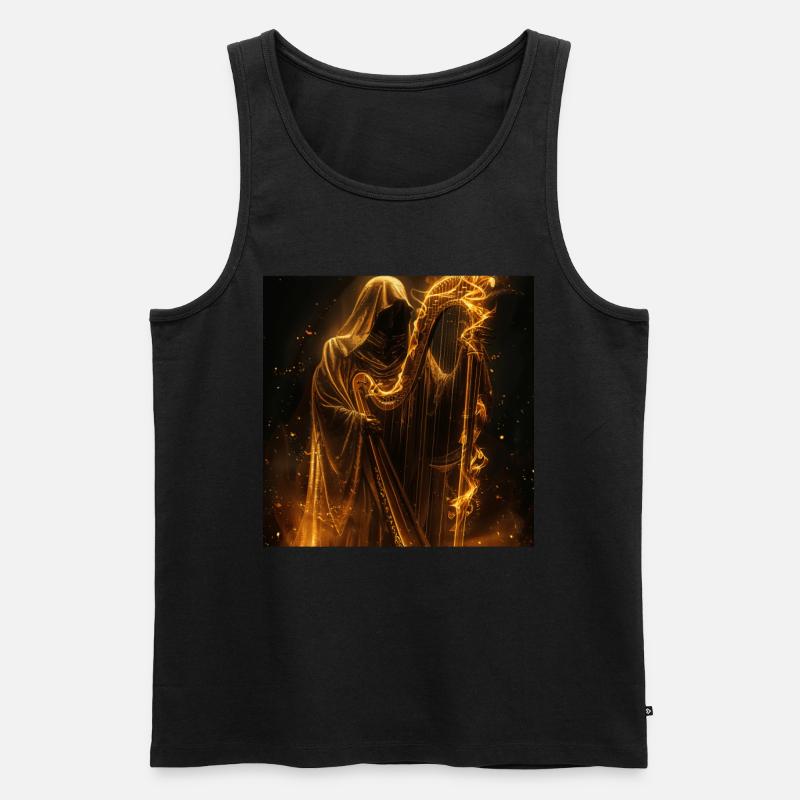 Harfe - Männer Premium Bio Tank Top - Schwarz