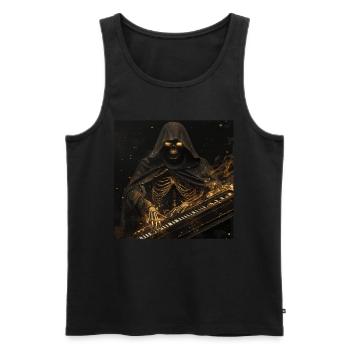 Klavier - Männer Premium Bio Tank Top - Schwarz - Vorne - Michal (187cm)