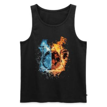 Schlagzeug - Männer Premium Bio Tank Top - Schwarz - Vorne - Michal (187cm)