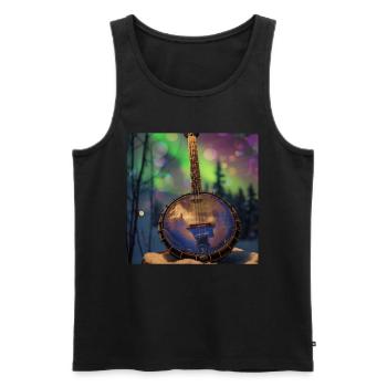 Banjo - Männer Premium Bio Tank Top - Schwarz - Vorne - Michal (187cm)