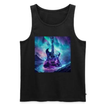 Gitarre - Männer Premium Bio Tank Top - Schwarz - Vorne - Michal (187cm)