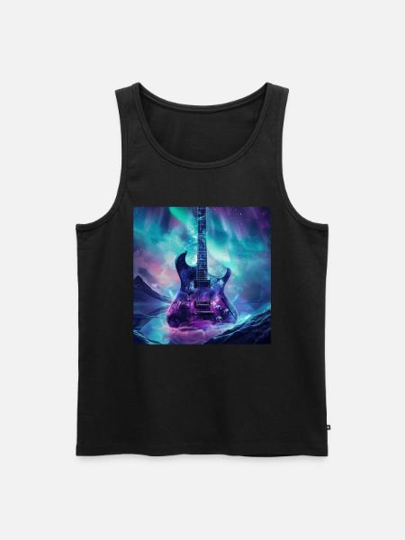 Gitarre - Männer Premium Bio Tank Top - Schwarz