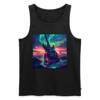 Gitarre - Männer Premium Bio Tank Top - Schwarz - Vorne - Michal (187cm)