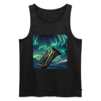 Tuba - Männer Premium Bio Tank Top - Schwarz - Vorne - AI Model Male 178 light (178cm)